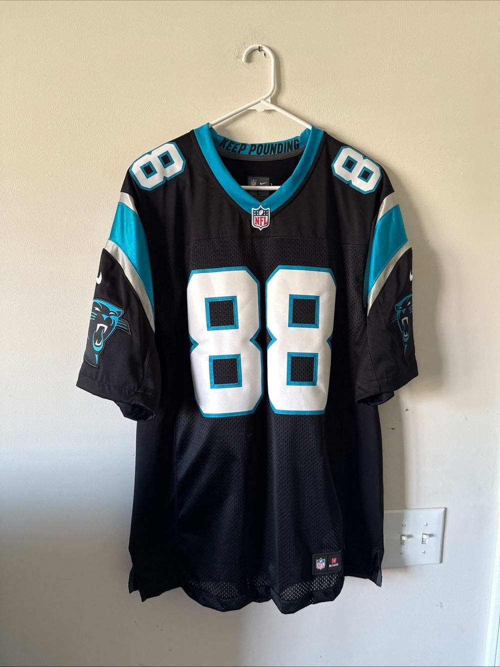 Men's Nike Greg Olsen #88 Carolina Panthers Limited NFL Jersey Sz L - Black RARE